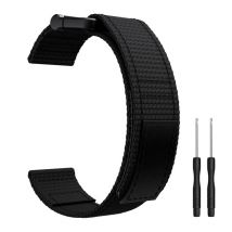 Bracelet de montre 22 mm pour Garmin Fenix 5/6/7 Forerunner Approach Nylon Black