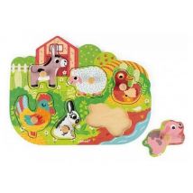Puzzle en Bois Happy Farm pour Enfants - Animaux de la Ferme