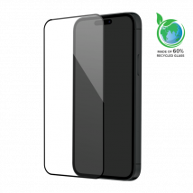 Protection d'écran en verre trempé (60% verre trempé recyclé) pour Apple iPhone 15 Pro Max, Noir