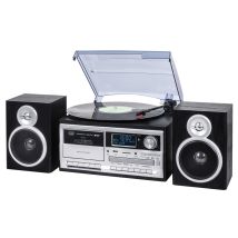 Trevi TT 1072 Tocadiscos de tracción directa Negro, Plata Semiautomático - Nuevo