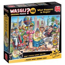 Puzzle 1000 pezzi Jumbo Wasgij Original 48 What Happens in Vegas! Illustrato 68x48 cm - Nuovo