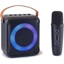Mini altavoz Bluetooth KARAOKE en negro - Nuevo