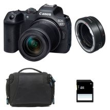 CANON EOS R7 + RF-S 18-150mm F3.5-6.3 IS STM + Sac + Carte SD 8 Go + Bague EF-EOS R