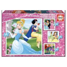 Puzzle progresivo Princesas Disney - 4 puzzles de 12 a 25 piezas para niños - Nuevo