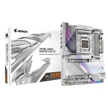GIGABYTE X870E AORUS MASTER X3D ICE Carte Mère – Prend en charge les processeurs AMD Ryzen 9000, VRM numérique 18+2+2 phases, jusqu'à 9000 Hz DDR5 (OC