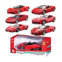 BBURAGO Ferrari 458 Race & Play, 1:24 Modèle de voiture de sport Pré-assemblé
