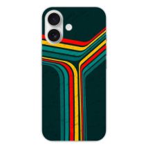 Coque en silicone - Compatible pour Apple iPhone 17 - design retro lines