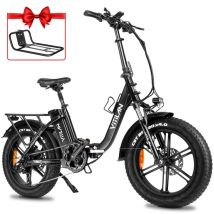 Vélo électrique pliable Vitilan U7 2.0 Step-thru 20'' Moteur 750W Batterie au lithium amovible 48V 20Ah Frein à disque hydraulique-Noir