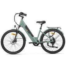 Vélo de Ville Électrique Foride Roamer 1 ST, Moteur 250W, Batterie 36V 13Ah, Pneus 27.5 X 2.1 , 25 km/h, Autonomie 100 km - Vert