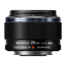 Obiettivo a Focale Fissa Om System M.Zuiko Digital 25 mm f 1.8 II Nero per Montatura Micro 4 3 - Nuovo