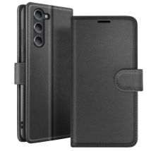 Étui Portefeuille pour Galaxy S23 Plus avec Support et Languette Magnétique Noir