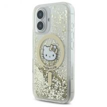 Étui Hello Kitty HKHMP16LGDIH iPhone 16 6.1 or étui rigide Liquid Glitter Fever MagSafe