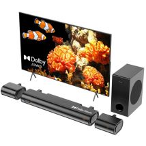 Barre de Son Hiwill A41 4.1 Dolby Surround - Puissance 300W Avec Caisson 5.25 Pour la Télévision - Noir