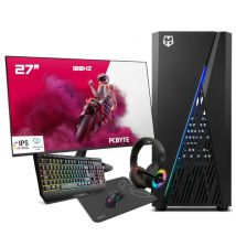 PC completo AMD Ryzen 7 8700G, 64 GB DDR5, 2 TB NVMe, Radeon 780M, Windows 11, WIFI + Monitor 27 + Pacchetto Combo - Nuovo