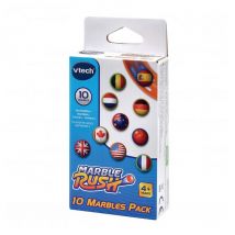 Pack de 10 MarbleBilles Colorées Marble Rush avec Drapeaux