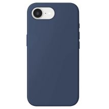 Coque MagSafe pour iPhone 16e Silicone Souple Finition Mate Bleu