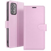 Zanaé Funda tipo cartera para Galaxy A23 4G / 5G con soporte y lengüeta magnética Rosa - Nuevo