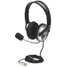 Manhattan 175555 casque Avec fil Arceau Appels/Musique Noir