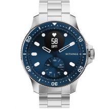 ScanWatch Nova OLED 42 mm Hybride Acier inoxydable GPS, Argent, Bleu