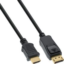 InLine 17180 adaptador de cable de vídeo 10 m DisplayPort HDMI Negro - Nuevo