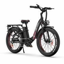 Bicicleta eléctrica DRVETION CTR26 de cuadro bajo con llantas anchas, batería Samsung de 48 V y 15 Ah, 100 Nm de par - Nuevo