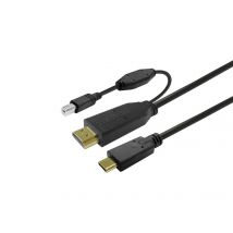 Vivolink PROUSBCHDMIUSBB7.5 câble USB USB 3.2 Gen 1 (3.1 Gen 1) 7,5 m USB C Noir