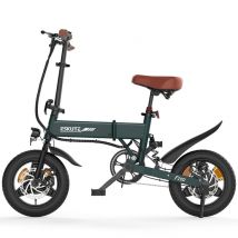 Bicicleta Eléctrica ESKUTE F200 - Motor 250W Batería 36V7.8Ah Neumáticos de 14 Freno Disco Mecánico - Verde - Nuevo