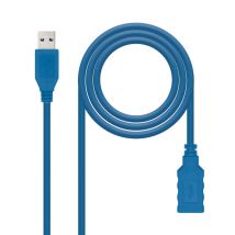 Nanocable 10.01.0901-BL cable USB USB 3.2 Gen 1 (3.1 Gen 1) 1 m USB A Azul - Nuevo