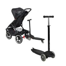 Mountain Buggy Freerider Negro - Cochecito y Scooter en Uno - Nuevo
