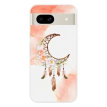 Coque en silicone - Compatible pour Google Pixel 8a - design dreamcatcher lune