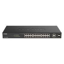 D-Link DGS-1100-26MPV2/B Géré L2 Gigabit Ethernet (10/100/1000) Connexion Ethernet, supportant l'alimentation via ce port (PoE) Noir