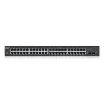 Zyxel GS1900-48HPv2 Géré L2 Gigabit Ethernet (10/100/1000) Connexion Ethernet, supportant l'alimentation via ce port (PoE) Noir