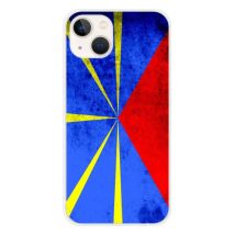 Coque en silicone - Compatible Apple iPhone 13 - design drapeau la reunion