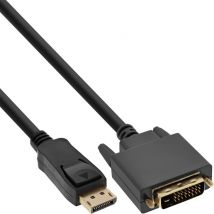 Cavo video InLine 17110 e adattatore DisplayPort DVI-D da 10 m Nero - Nuovo