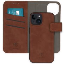 imoshion Etui de télephone luxe 2-en-1 amovible pour Apple iPhone 15 - Marron