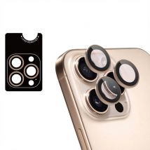 imoshion Lot de 2 protections d'objectif de caméra pour Apple iPhone 16 Pro / 16 Pro Max - Desert / Titanium