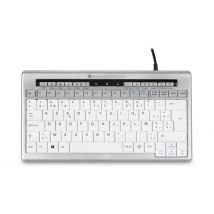 BakkerElkhuizen S-board 840 Tastiera da tavolo USB QWERTY Inglese Britannico Grigio chiaro, Bianco - Nuovo