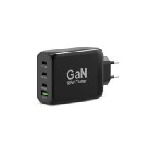 PORT Connect GaN USB-C Power Delivery? & USB-A Quick Charge 120W Cargador de pared con cable Tipo C de 2 metros Enchufe negro UE. - Nuevo