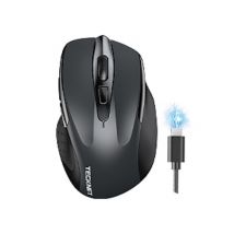 TECKNET TK-MS317 Souris Sans Fil Ergonomique - 6 DPI USB/Bluetooth Silencieuse - Gris