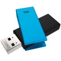 Emtec C350 Brick 2.0 unidad flash USB 32 GB USB tipo A Negro, Azul - Nuevo