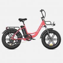 Bicicleta eléctrica ENGWE L20 con ruedas de 20 , motor de 250 W, batería de 42 V y 13 Ah-Negro Rojo - Nuevo