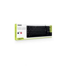 Puerto Conectar teclado de PC con cable USB-A con indicadores LED negros - Nuevo