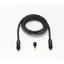 Câble Optique Mâle/Mâle 1.50m HG Connecteurs plaqués or Câble tressé - avec adaptateur