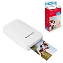 AGFA PHOTO - Pack Imprimante Realipix Mini P + Cartouches et Papiers AMC pour 30 photos - Imprimante Photo Format 5,3 x 8,6 cm via Bluetooth - 