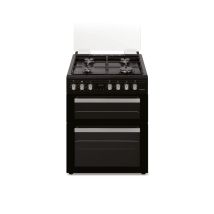 Schneider SCCG64DO-BM - Cuisinière double four 4 feux gaz Black mat