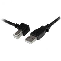 StarTech.com Cable Adaptador USB 2m para Impresora Acodado - 1x USB A Macho - 1x USB B Macho en Ángulo Izquierdo - Nuevo