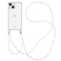 imoshion Coque avec dragonne + bracelet pour iPhone 13 - Perles Cœurs