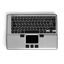 Mousetrapper Alpha clavier Souris incluse Bureau USB + Bluetooth AZERTY Français Argent, Noir