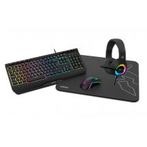 Krom Kenya clavier Souris incluse Jouer USB Noir