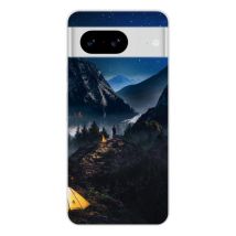 Coque en silicone - Compatible pour Google Pixel 8 - design seul en montagne